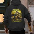 Bigfoot Outdoor Hiking Dad Joke Im Outstanding Sasquatch Men's Hoodie Back Print