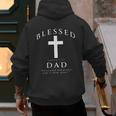 Blessed Dad Christian Men James 1 17 Scripture Quote Cross Men's Hoodie Back Print