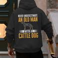 Blue Heeler Dad Australian Cattle Dog Men Men's Hoodie Back Print Blue Heeler Dad Australian Cattle Dog Men Men's Hoodie Back Print