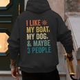 I Like My Boat Dog And Maybe 3 People Retro Sailor Dad Men's Hoodie Back Print