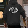 With A Body Like This Who Needs Hair Shirt Bald Men Dad Men's Hoodie Back Print
