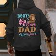 Boots Or Bows Dad Loves You Gender Reveal Daddy Men's Hoodie Back Print Boots Or Bows Dad Loves You Gender Reveal Daddy Men's Hoodie Back Print