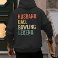 Bowler Husband Dad Bowling Legend Father's Day Men's Hoodie Back Print