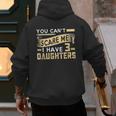 You Can't Scare Me I Have Three Daughters Retro Dad Men's Hoodie Back Print
