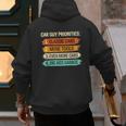 Car Guy Priorities Cars Garage Lover For Men Dad Men's Hoodie Back Print