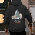 Cat Dad Vintage Catamaran Sailing Men's Hoodie Back Print