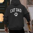 Cat Dad Vintage Distressed Cat Paw Men's Hoodie Back Print