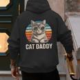 Cat Daddy Shirt Men Cat Lover Dad Fathers Day Men's Hoodie Back Print