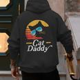 Cat Daddy Vintage 80s Style Cat Retro Sunglasses Distressed Men's Hoodie Back Print