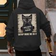 Catnip Made Me Do It Mugshot For Cat Lover Cat Mom Cat Dad Men's Hoodie Back Print