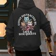 Cats Side Quest Distracted Tabletop Men Women Kids Dad Men's Hoodie Back Print