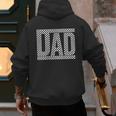 Checkered Racing Birthday Party Matching Family Race Car Dad Men's Hoodie Back Print