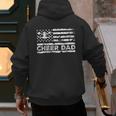 Cheer Dad Cheerleading American Flag Proud Cheer Father Men's Hoodie Back Print