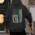 Cheer Dad Flag Green Cheerleading Men's Hoodie Back Print Cheer Dad Flag Green Cheerleading Men's Hoodie Back Print