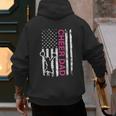 Cheer Dad Flag Pink Cheerleading Men's Hoodie Back Print