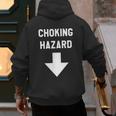 Choking Hazard Adult Dad Joke Men's Hoodie Back Print