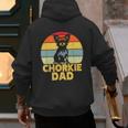 Chorkie Dad Retro Sunset Chihuahua Yorkie Mix Lover Men's Hoodie Back Print