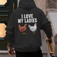 Cool Chicken Art For Men Women Dad Rooster Chicken Farmer Men's Hoodie Back Print