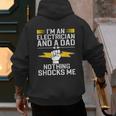 Cool Electrician For Men Dad Professional Electrician Men's Hoodie Back Print