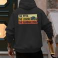 Cool Garbage Man Art For Men Dad Father Garbage Dump Truck Men's Hoodie Back Print