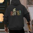 Cool Motocross Dirt Bike Biker Dad & Sons Father's Day Men's Hoodie Back Print