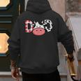 Cow Mom Or Dad Birthday Farm Birthday Party Men's Hoodie Back Print