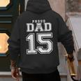 Custom Proud Volleyball Dad Number 15 Personalized For Men Men's Hoodie Back Print
