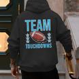 Cute Team Touchdowns Gender Reveal For Mom And Dad Men's Hoodie Back Print