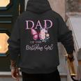 Dad 1st First Birthday Matching Family Butterfly Floral Men's Hoodie Back Print