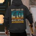My Dad Is 40 And Still Awesome 40th Birthday Vintage Retro Men's Hoodie Back Print