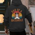 Dad Of a Basshole Basset Hound Owner Men's Hoodie Back Print