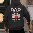 Dad Of The Birthday Bowler Kid Boy Girl Bowling Party Family Men's Hoodie Back Print