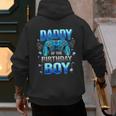Dad Of The Birthday Boy Cool Gamer Video Game Birthday Men's Hoodie Back Print