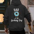 Dad Of The Birthday Boy Donut Theme Party Blue Father Men's Hoodie Back Print