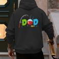 Dad Of The Birthday Boy Birthday Fishing Family Men's Hoodie Back Print