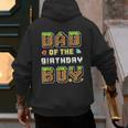 Dad Of The Birthday Boy Gamer Pixel Birthday Party Matching Men's Hoodie Back Print