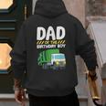 Dad Of The Birthday Boy Garbage Truck Birthday Party Men's Hoodie Back Print