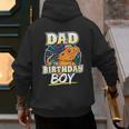 Dad Of Birthday Boy Kids Reptile Birthday Party Men's Hoodie Back Print
