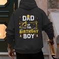 Dad Of The Birthday Boy Matching Construction Crew B-Day Men's Hoodie Back Print
