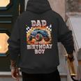 Dad Of The Birthday Boy Monster Truck Birthday Men's Hoodie Back Print