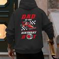 Dad Of The Birthday Boy Pit Crew Race Car Matching Family Men's Hoodie Back Print Dad Of The Birthday Boy Pit Crew Race Car Matching Family Men's Hoodie Back Print