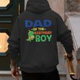 Dad Of The Birthday For Boy Saurus Rex Dinosaur Party Men's Hoodie Back Print