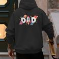 Dad Of The Birthday Boys Space Astronaut 1st Birthday Family Men's Hoodie Back Print
