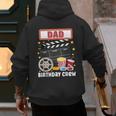 Dad Birthday Crew Movie Night Theme Matching Party Men's Hoodie Back Print