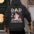 Dad Of The Birthday Girl Axolotl Bday Party Family Men's Hoodie Back Print