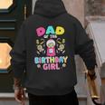 Dad Of The Birthday Girl Candy Family Bday Party Men's Hoodie Back Print