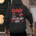 Dad Of The Birthday Girl Family Ladybug Birthday Men's Hoodie Back Print
