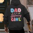 Dad Of The Birthday Girl Family Summer Beach Birthday Party Men's Hoodie Back Print