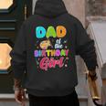 Dad Of The Birthday Girl Painting Art Birthday Girl Family Men's Hoodie Back Print