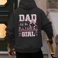 Dad Of The Birthday Girl Pink Bow Flower Birthday Girl Men's Hoodie Back Print